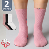 Pack 2 Pares Calcetines Diabéticos Mujer Algodón Suave Colores Surtidos Protección