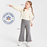 Calza Palazzo Niña Polar Con Chiporro Elasticada Térmica Gris Melange