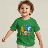 Polera Brainrots 100% Algodón Manga Corta Niño Tralalero Verde