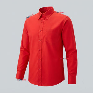 Camisa Roja Huaso Clásica Regular Fit Casual Manga Larga