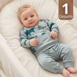 Conjunto Buzo Polerón 2 Piezas Bebé Niño Estampado Dinosaur
