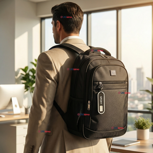 Mochila Ejecutiva Oficina Notebook Impermeable Resistente 46cm Negro 23L