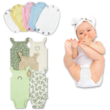 Pack 5 Unidades Extensor Body Bebé +Pack 5 Bodys Algodón Niña Sin Mangas Verde Mariposas