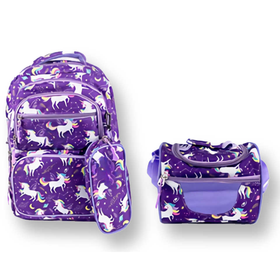 Mochila Con Lonchera Y Estuche 45CM Diseños Variados Niña