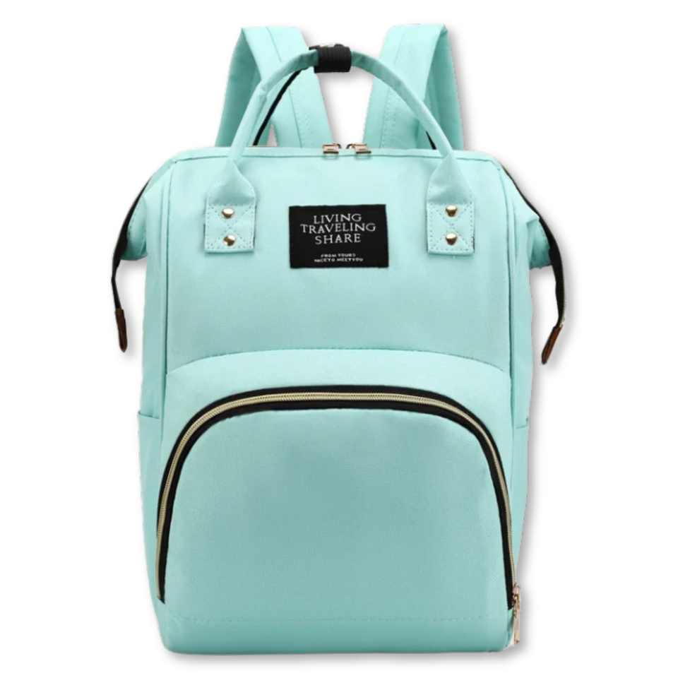 Mochila Maternal Bolso Pañalera Nylon Bebé Diseño Unicolor Térmica e Impermeable
