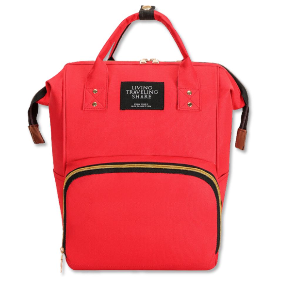 Mochila Maternal Bolso Pañalera Nylon Bebé Diseño Unicolor Térmica e Impermeable