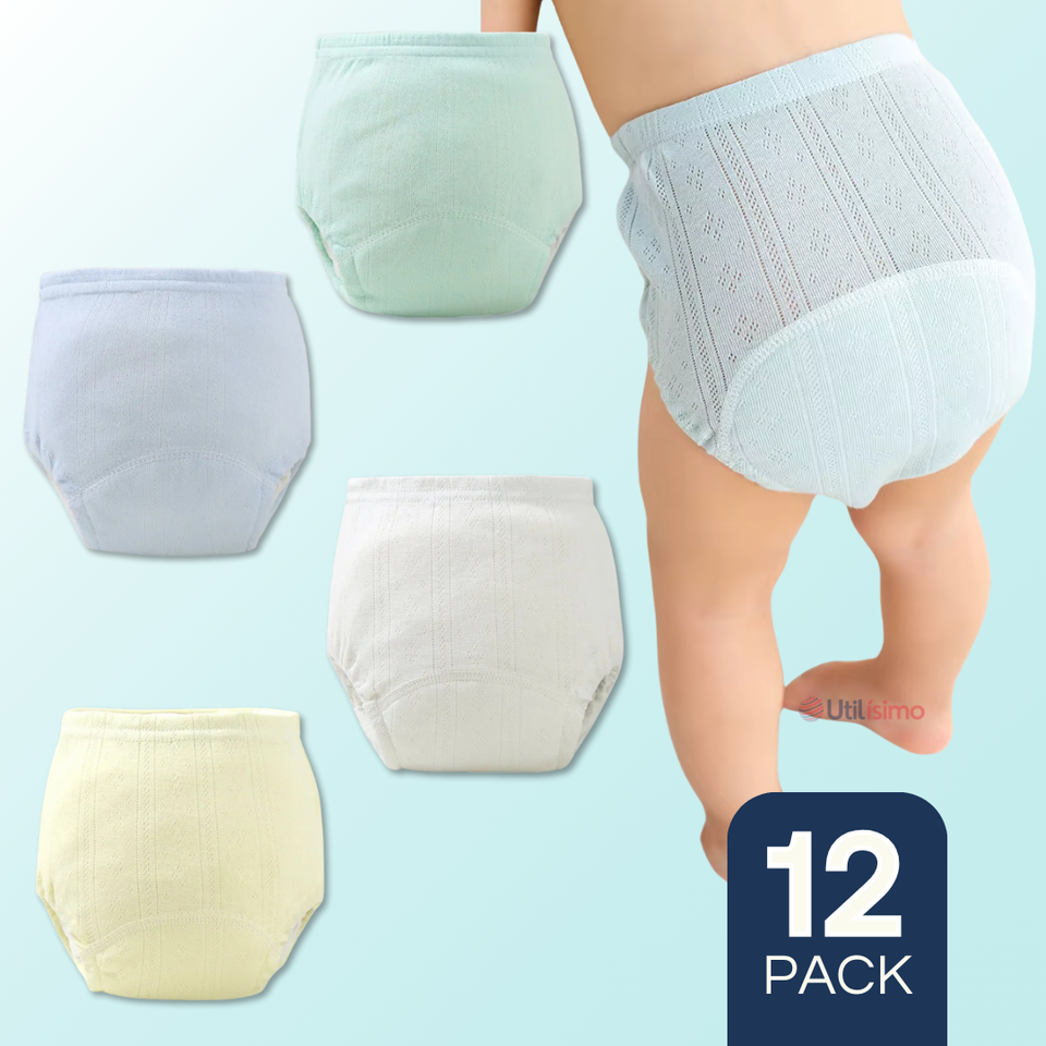 Pack 12 Calzón Calzoncillo Niño Entrenamiento Algodón Cintura Elástica