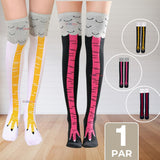 Pack 3 Calcetines Pata de Gallina Mujer Largos Colores Surtidos