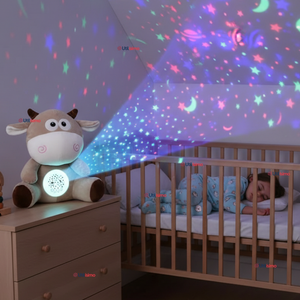 Peluche Vaca Espantacuco Con Luz Y Sonido Para Bebé Niño Niña