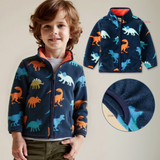 Chaqueta 100% Polar Niño Manga Larga Azul