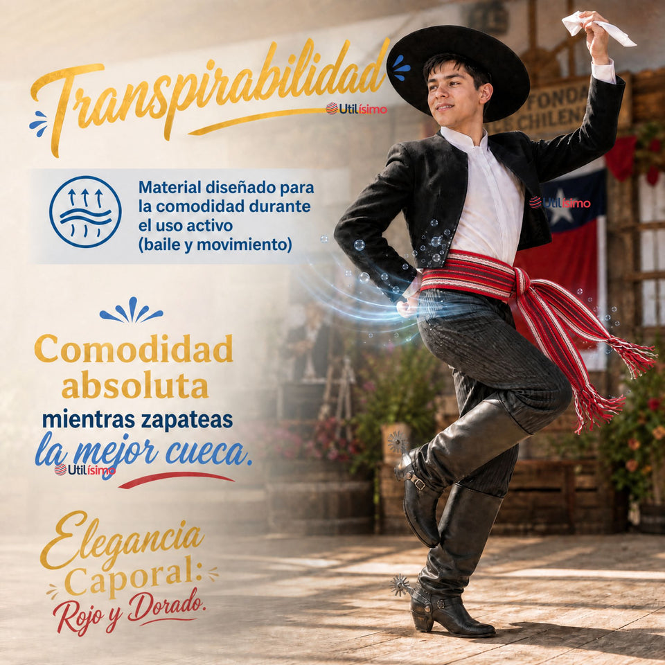 Faja Huaso Juvenil Fiestas Patrias Bailes Típico Multicolor
