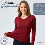 Pack 3 Camisetas Poleras Polar Primera Capa Acanalada Reductora Manga Larga Colores Surtidos Mujer