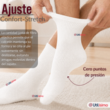 Pack 4 Pares Calcetines Diabéticos Hombre Algodón Suave Colores Surtidos Protección