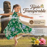 Pack 3 Pareos Pascuense Niña Hawaiano Surtidos Danza Fiestas Patrias