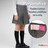 Falda Escolar Color Gris Para Niñas