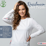 Pack 6 Camisetas Poleras Bambú Primera Capa Manga Larga Blanco Negro Mujer