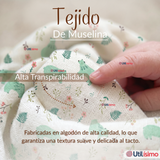Pack 6 Mantas Muselina 70x 70 CM Bebé Niño Multiuso 100% Algodón Colores Surtidos