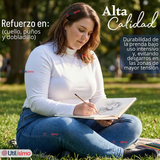 Pack 3 Camisetas Poleras Bambú Primera Capa Cuello Beatle Manga Larga Blanco Negro Mujer