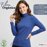 Camiseta Polera Bambú Primera Capa Cuello Beatle Manga Larga Colores Surtidos Mujer