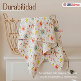Pack 6 Mantas Muselina 70x 70 CM Bebé Niño Multiuso 100% Algodón Colores Surtidos