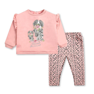 Set 2 piezas Conjunto Buzo Poleron Niña  100% Algodon Sweet animal