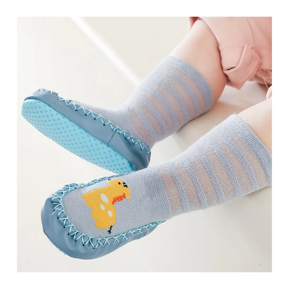 Calcetin Pantufla Antideslizante Niño Azul Jump Kids