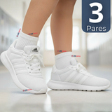 Pack 3 Pares Calcetines Tobilleras Cortos  Algodón Color Blanco Niña y Niño