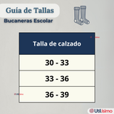 Bucaneras Escolares 1  Par Calcetines Acrílico Azul Premium Niña y Juvenil