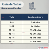 Pack 3 Bucaneras Escolares Calcetines Acrílico Azul Premium Niña y Juvenil