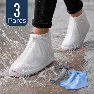 Pack 3 Pares Fundas Cubre Calzado Impermeables Aislante Lluvia Surtido Hombre