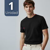 Polera Camiseta 100% Algodón Premium Manga Corta Básico Negro Hombre