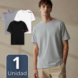 Camiseta Polera 100% Algodón Básica Lisa Elástica Hombre Colores Surtidos