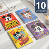 Pack 10 Cuadernos Universitarios Mickey Mouse Proarte 7mm 100 Hojas Diseños Surtidos