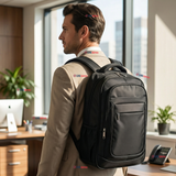 Mochila Jumbo Viaje Cabina Impermeable Resistente Notebook 53cm Negro 28L