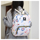 Mochila Maternal Oxford Bolso Pañalera Infantil Diseño Estampado Térmica e Impermeable