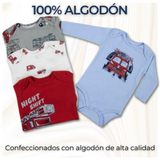 Pack 4 Bodys Bebé Niño Manga Larga Tedmimak 100% Algodón