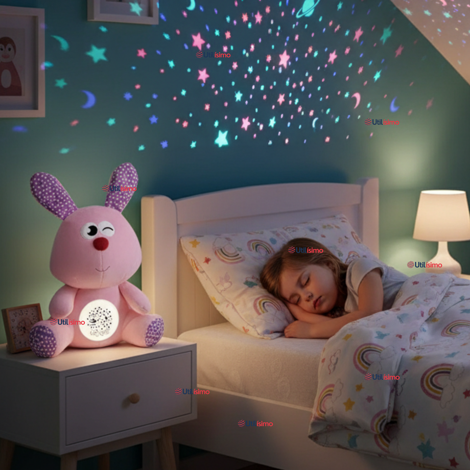 Peluche Conejo Espantacuco Con Luz Y Sonido Para Bebé Niño Niña
