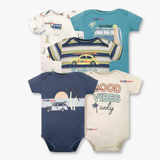 Pack 5 Bodys Niño Manga Corta Tedmimak 100% Algodón Baby on Board