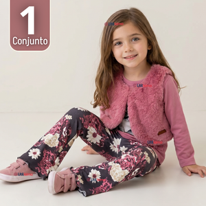 Conjunto Buzo Polera Chaleco 3 Piezas Niña Tedmimak Pretty Friend