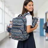 Mochila Escolar Con Estuche 46cm Poliéster Impermeable Niña Juvenil