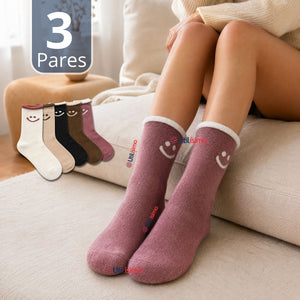 Pack 3 Pares Calcetines Toalla Mujer Polar Surtidos Gruesos