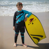 Traje de Baño Manga Larga Pantalón Largo Pantalón Corto 3 Piezas Corte Split Niño 3 a 11 años Black Surf