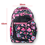 Mochila Con Lonchera Y Estuche 45CM Diseño Estampado Niña