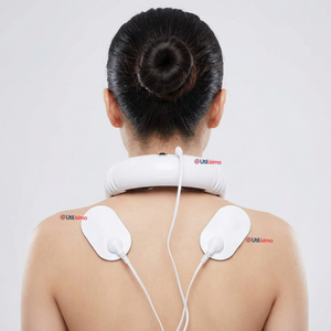 Masajeador Electro Estimulador Cervical Cuello Recargable 2 Electrodos