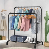 Perchero Organizador de Ropa Tendedero Acero Inoxidable Doble