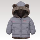 Parka Con Capucha Mangas Larga Niño Grey