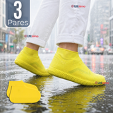 Pack 3 Pares Fundas Cubre Zapatos Amarillo Impermeable Surtidas Silicona Antideslizante