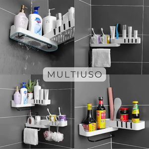 Organizador Esquinero Ajustable Multiuso para Baño y Cocina