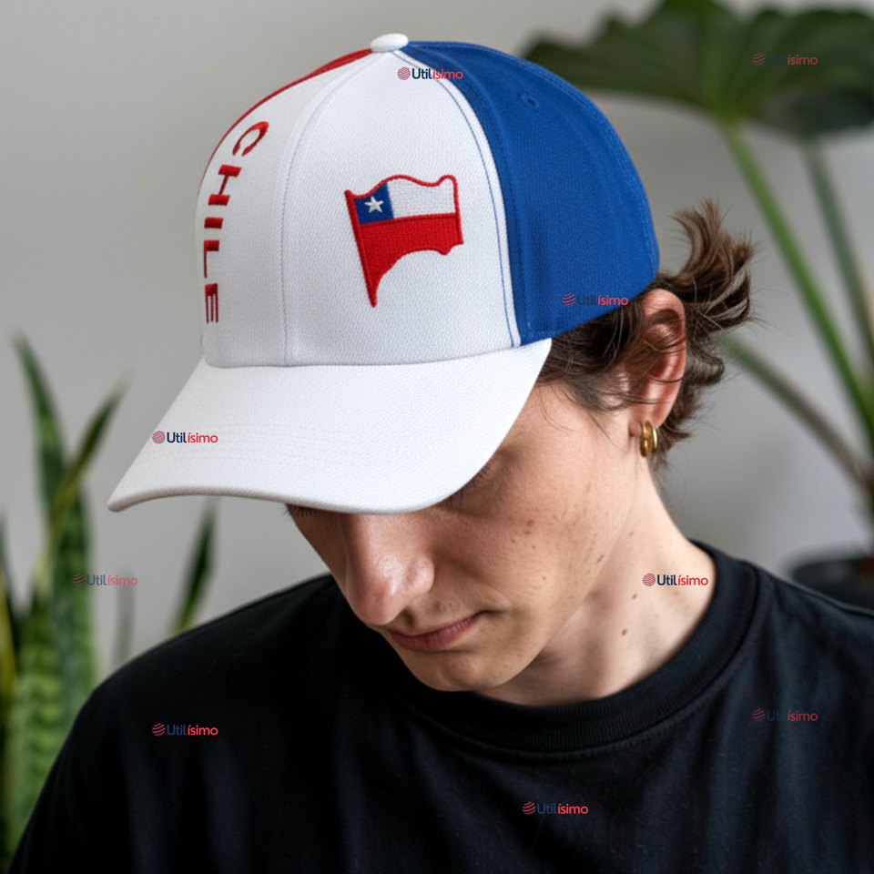 Gorro Jockey Talla Única Alta Calidad Poliéster Estampado Chileno
