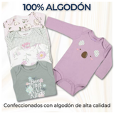 Pack 5 Bodys Bebé Niña Manga Larga Tedmimak 100% Algodón